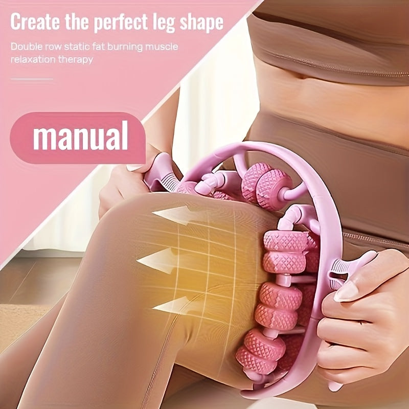 Roller Massage Ring – 26-Roller Deep Tissue Leg Massager for Calves, Thighs, Arms & Back | Detachable Handle, 2 Intensity Levels
